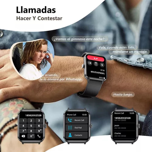 Reloj Smartwatch NEGRO, Blackview R50 1.85 Notificación De Mensajes, android, Deportivo Salud, Lcd Fitness Bluetooth