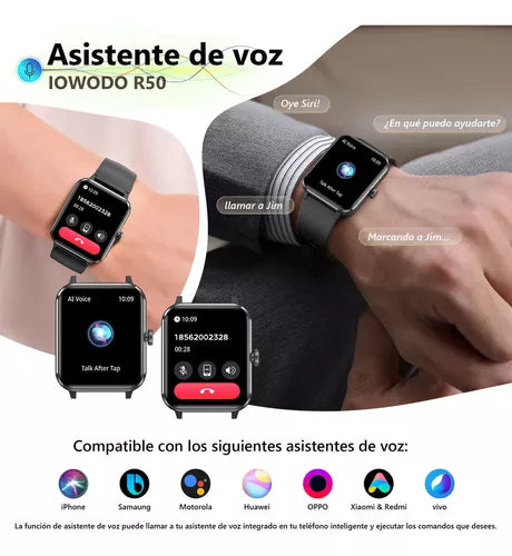 Reloj Smartwatch NEGRO, Blackview R50 1.85 Notificación De Mensajes, android, Deportivo Salud, Lcd Fitness Bluetooth