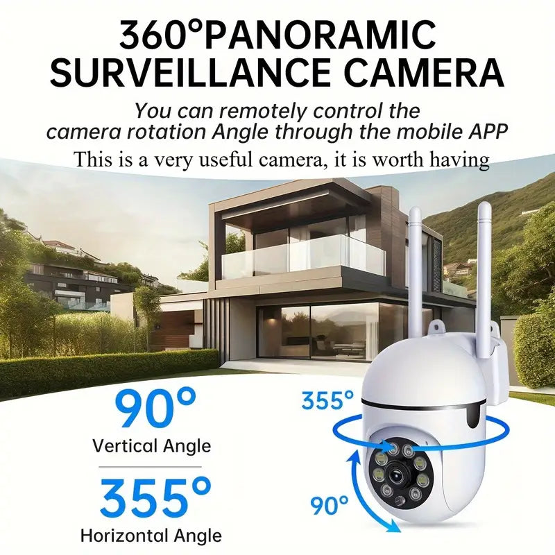 Cámara de seguridad inalámbrica panorámica de 360 grados