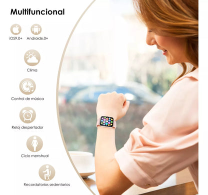 Reloj Smartwatch rosa, Blackview R50 1.85 Notificación De Mensajes, android, Deportivo Salud, Lcd Fitness Bluetooth