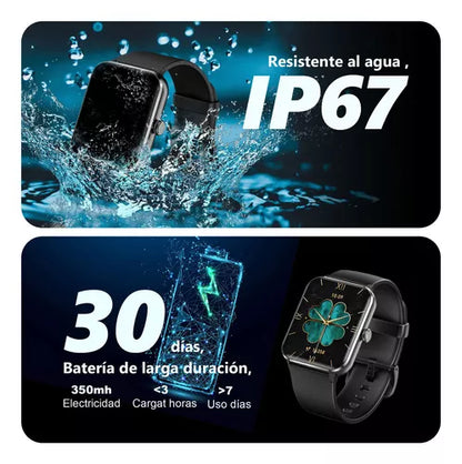 Reloj Smartwatch NEGRO, Blackview R50 1.85 Notificación De Mensajes, android, Deportivo Salud, Lcd Fitness Bluetooth