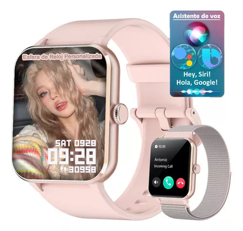 Reloj Smartwatch rosa, Blackview R50 1.85 Notificación De Mensajes, android, Deportivo Salud, Lcd Fitness Bluetooth