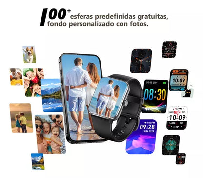 Reloj Smartwatch NEGRO, Blackview R50 1.85 Notificación De Mensajes, android, Deportivo Salud, Lcd Fitness Bluetooth