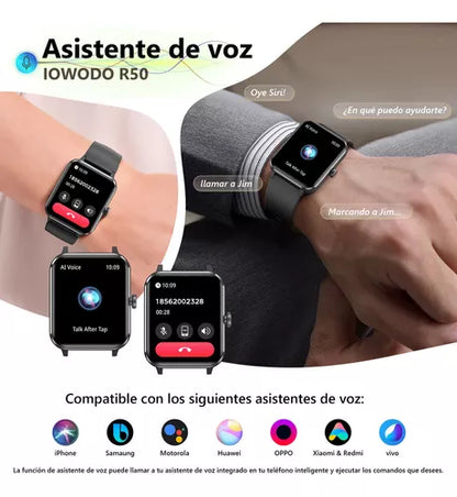 Reloj Smartwatch NEGRO, Blackview R50 1.85 Notificación De Mensajes, android, Deportivo Salud, Lcd Fitness Bluetooth