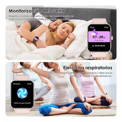 Reloj Smartwatch rosa, Blackview R50 1.85 Notificación De Mensajes, android, Deportivo Salud, Lcd Fitness Bluetooth